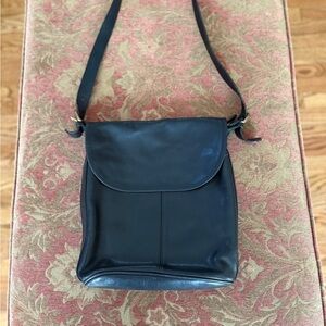 Vintage Black Leather Coach Bag